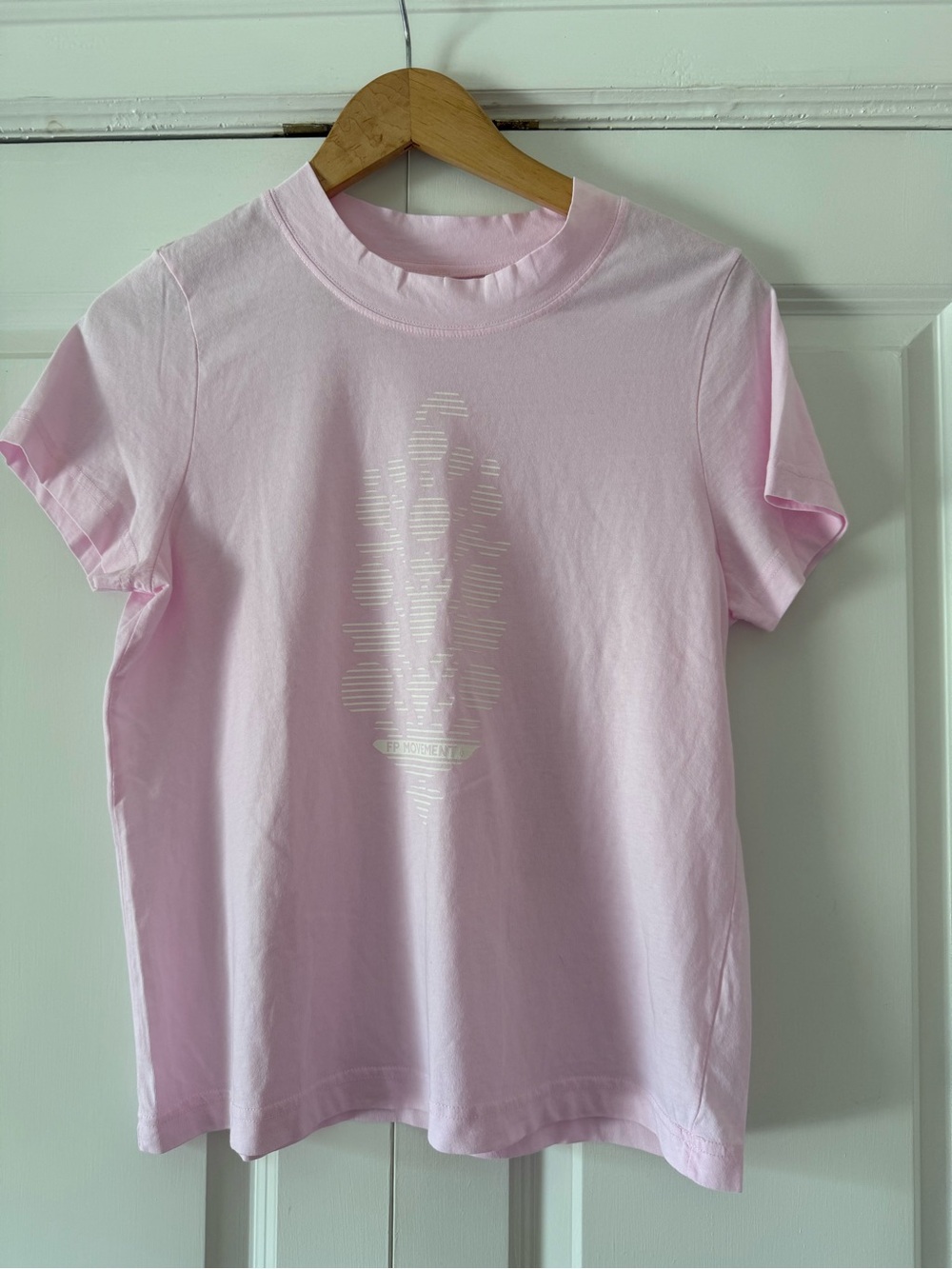 FP Movement by Free People Pale Pink Short Sleeve Graphic Tee